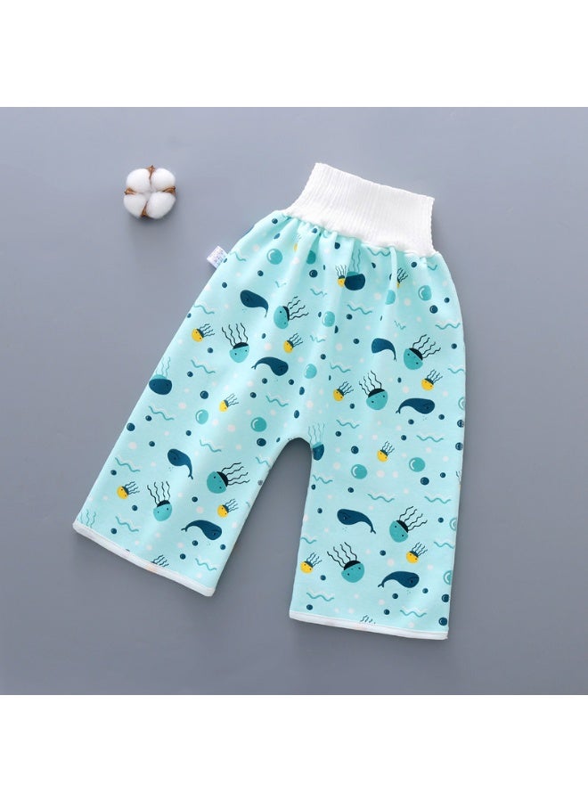 2 PCS Toddler Training Waterproof Diaper Pants High Waist Baby Diaper Skirt For Baby Girls - Image 2